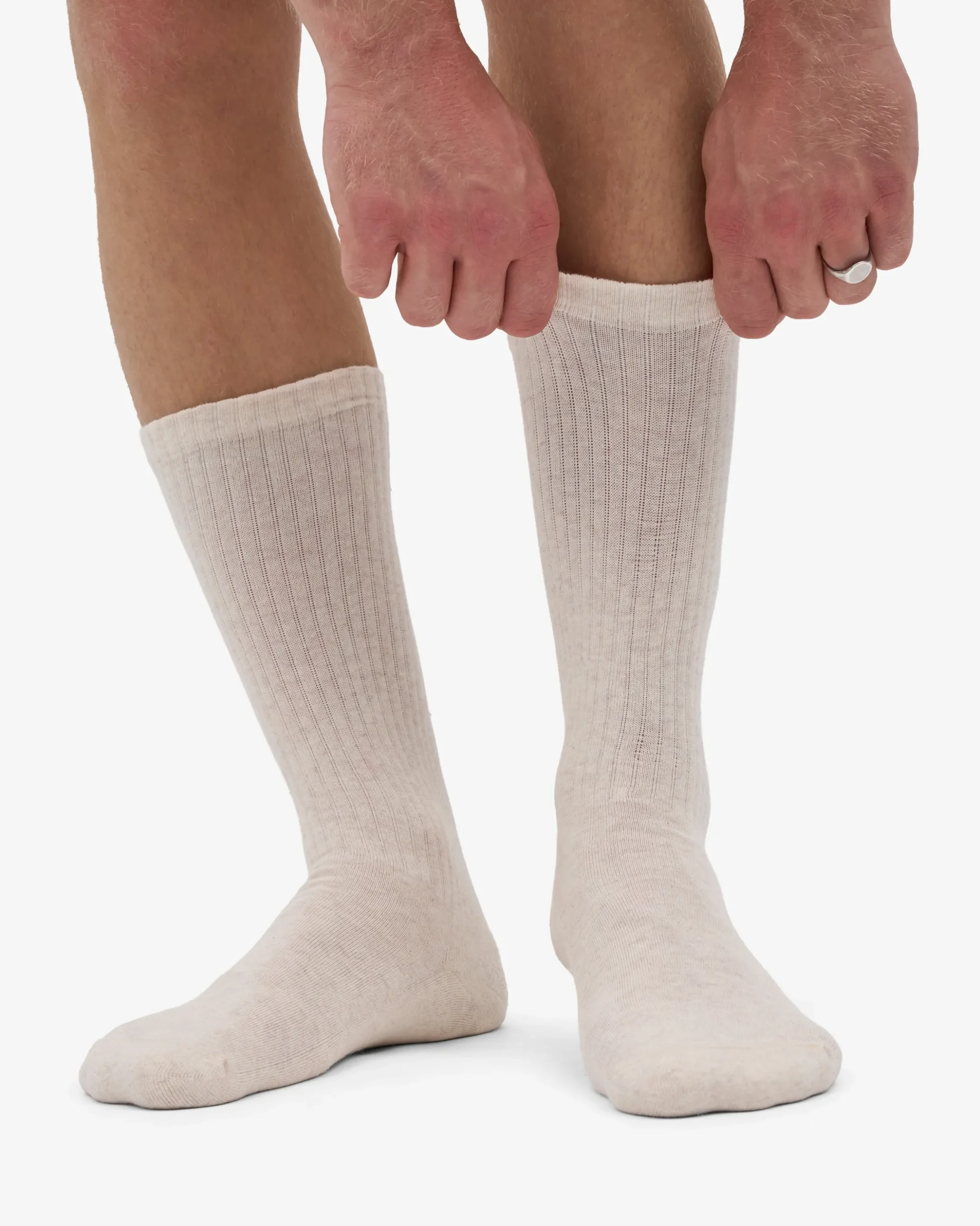 Organic Active Sock - Ivory White (3-Pack)