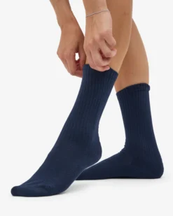 Organic Active Sock - Navy Blue (3-Pack)