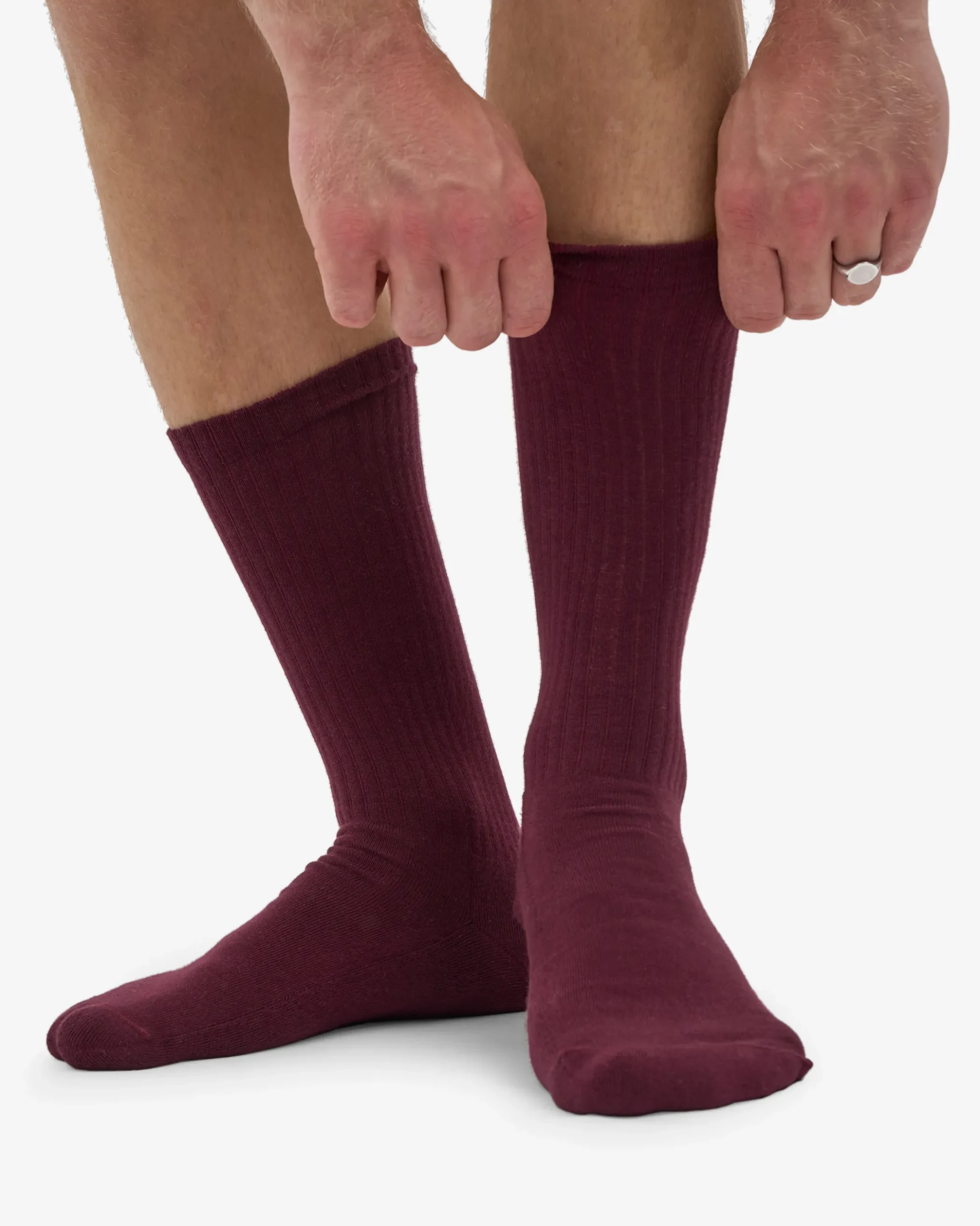Organic Active Sock - Oxblood Red