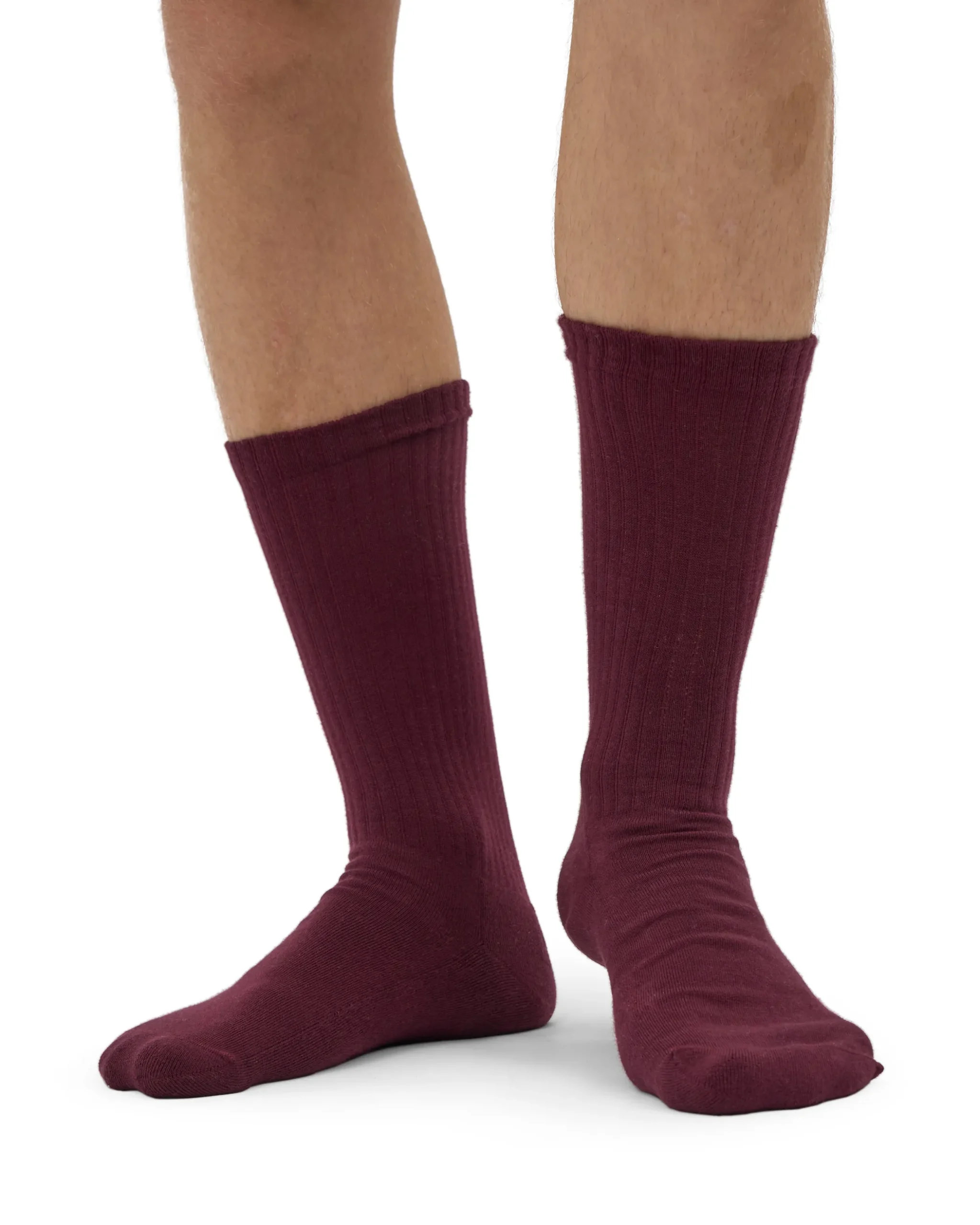 Organic Active Sock - Oxblood Red