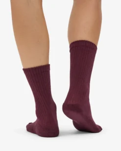 Organic Active Sock - Oxblood Red (3-Pack)