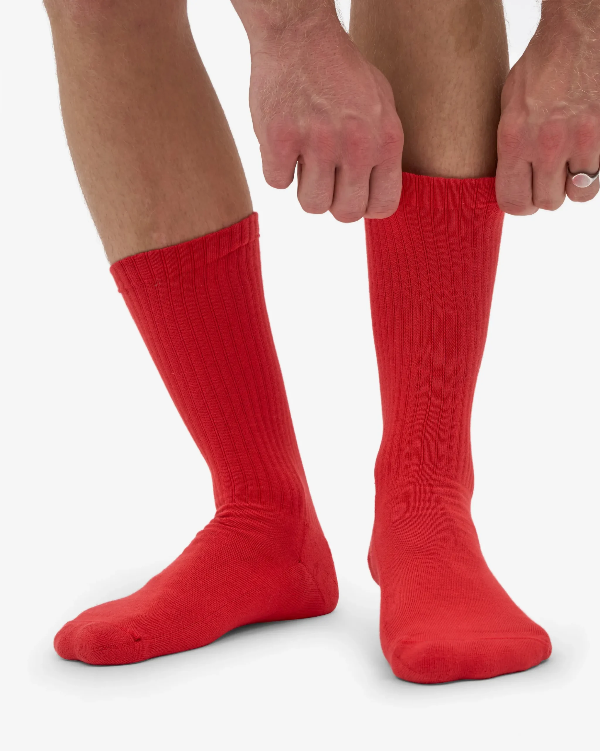 Organic Active Sock - Red Tangerine