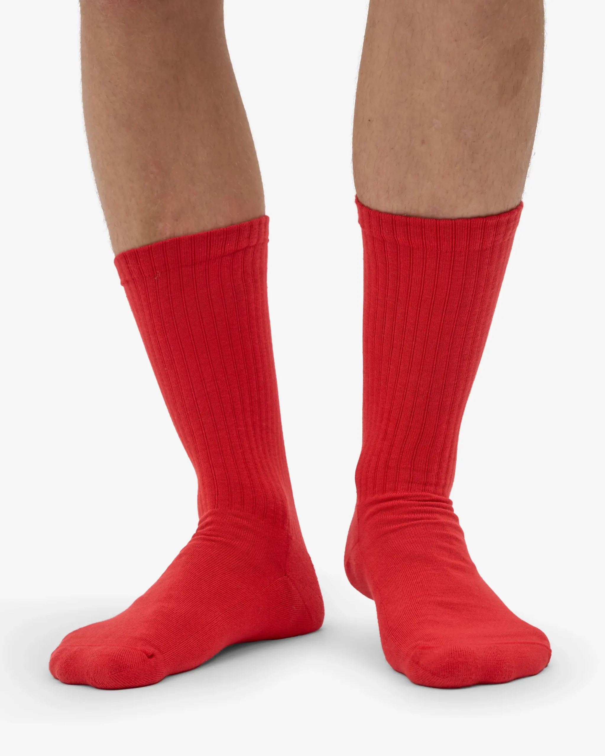Organic Active Sock - Red Tangerine (3-Pack)