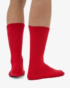 Organic Active Sock - Scarlet Red