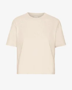 Organic Boxy Crop Tee - Ivory White