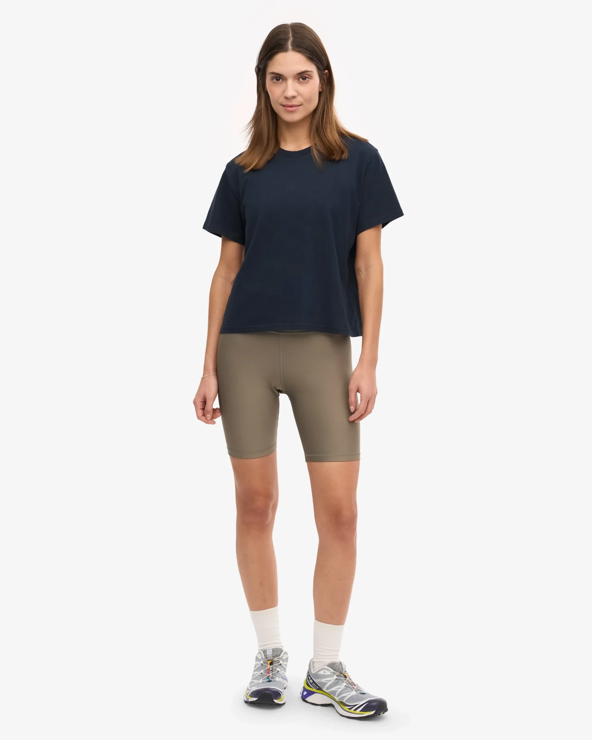 Organic Boxy Crop Tee - Navy Blue (3-Pack)