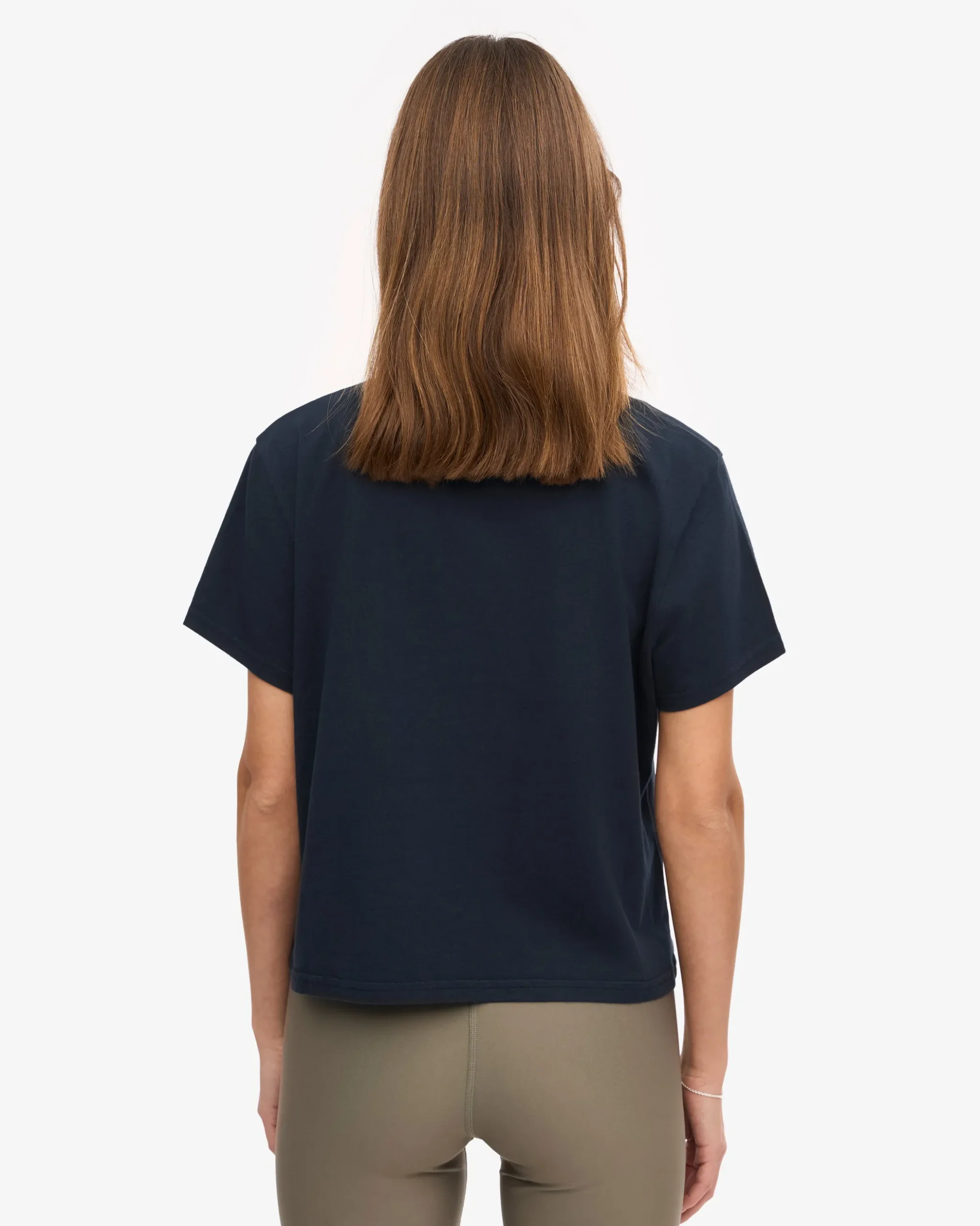 Organic Boxy Crop Tee - Navy Blue (3-Pack)