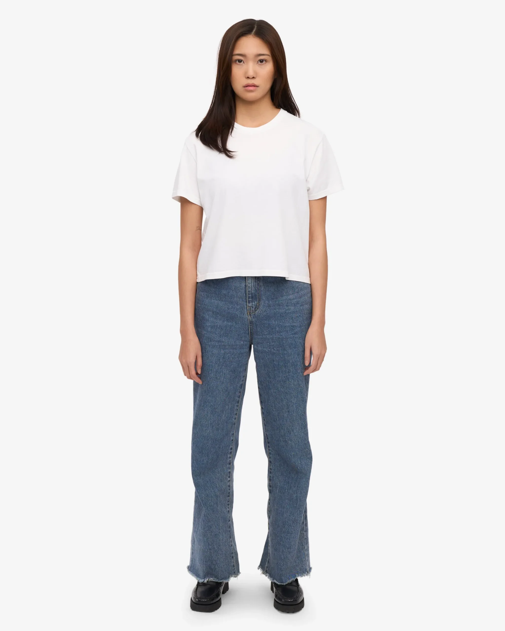 Organic Boxy Crop Tee - Optical White (3-Pack)