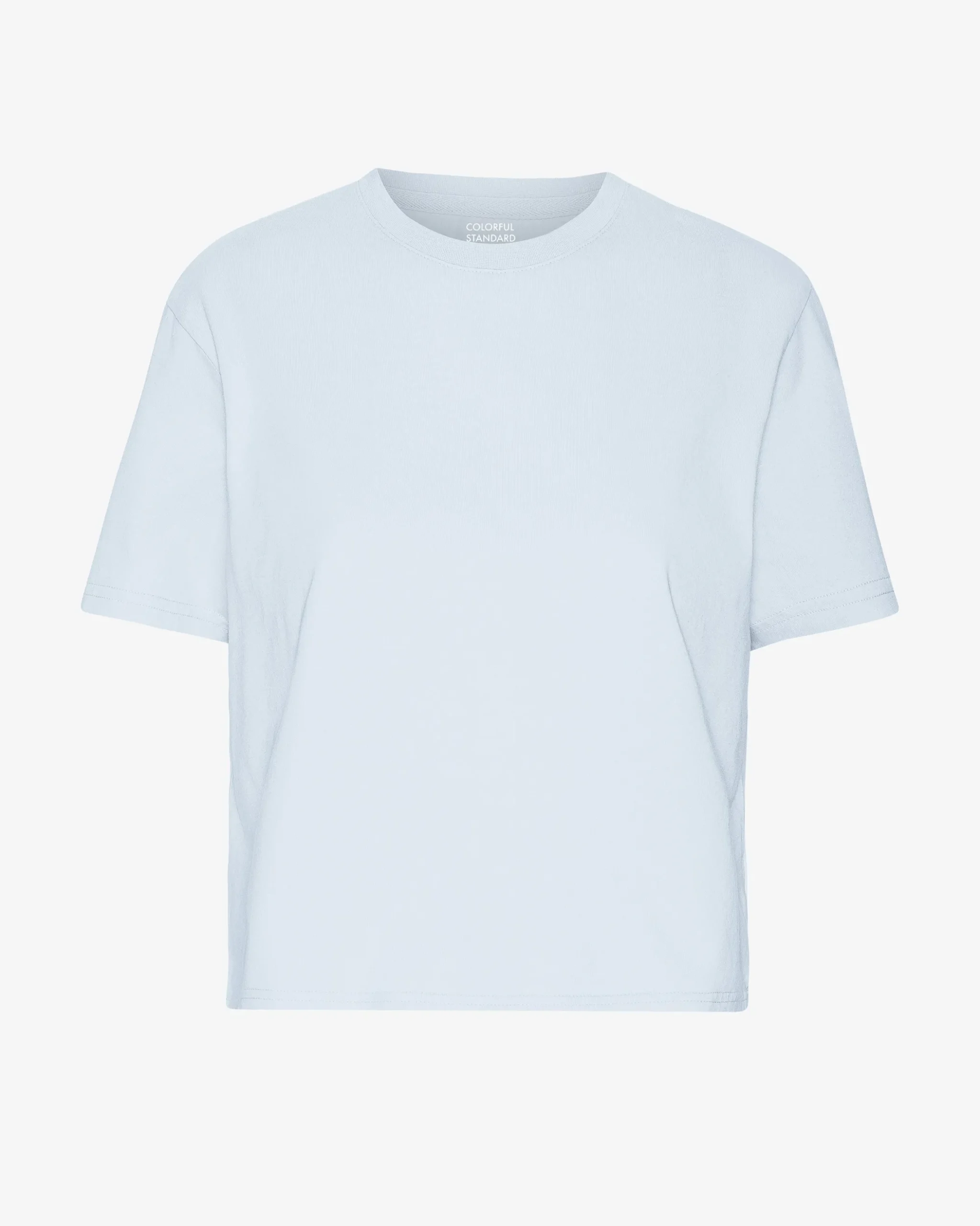 Organic Boxy Crop Tee - Polar Blue