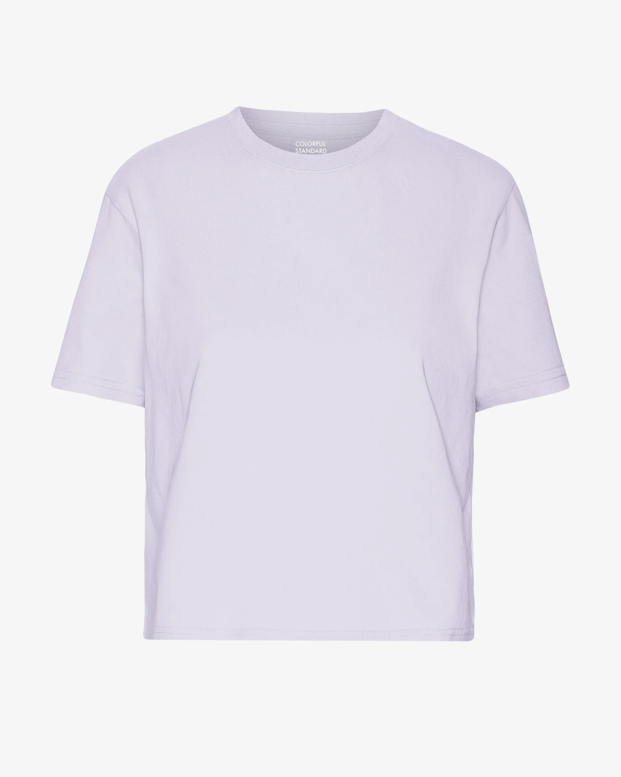 Organic Boxy Crop Tee - Soft Lavender