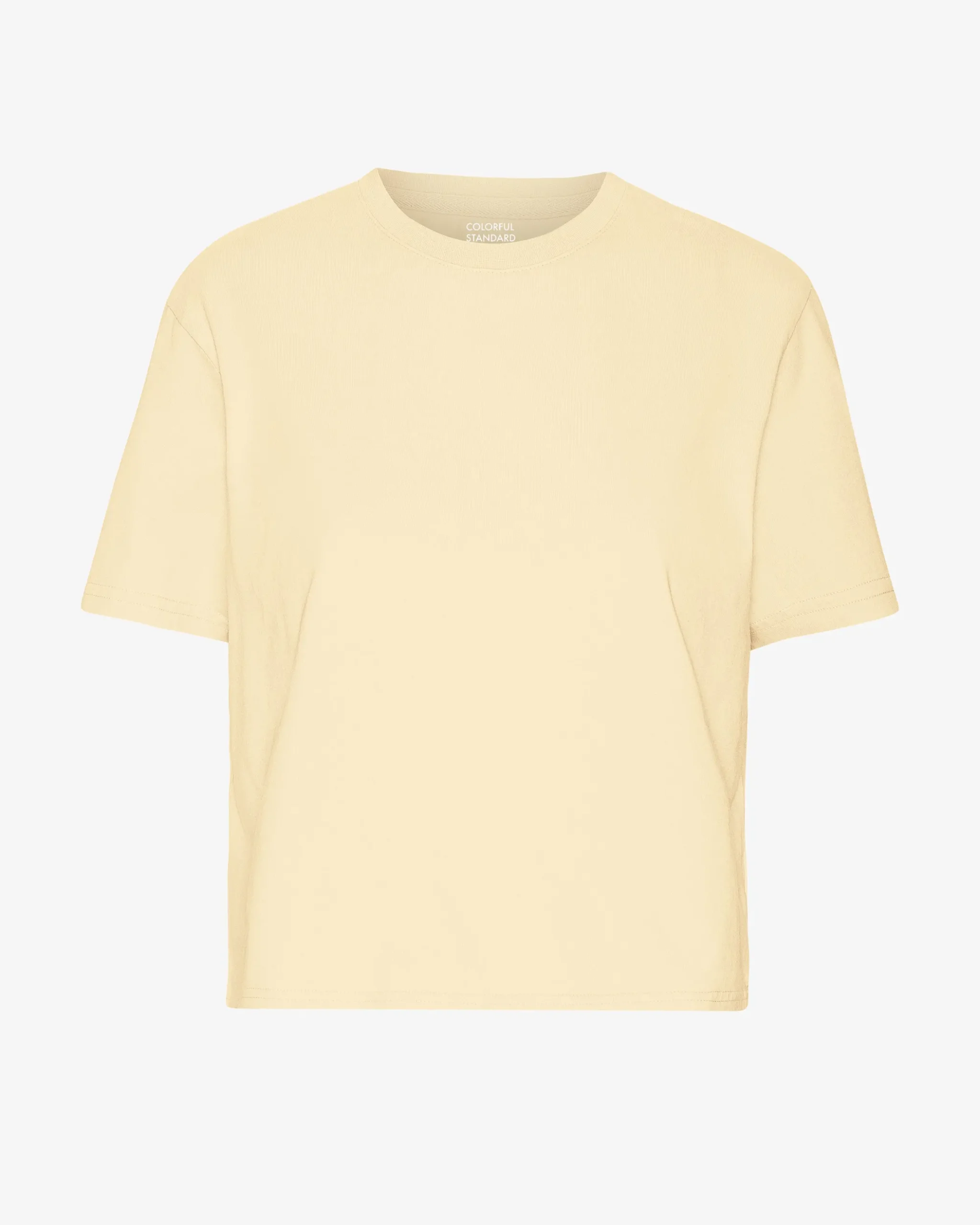Organic Boxy Crop Tee - Soft Yellow