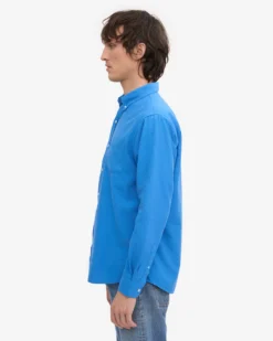 Organic Button Down Shirt - Pacific Blue