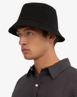 Organic Cotton Bucket Hat - Deep Black