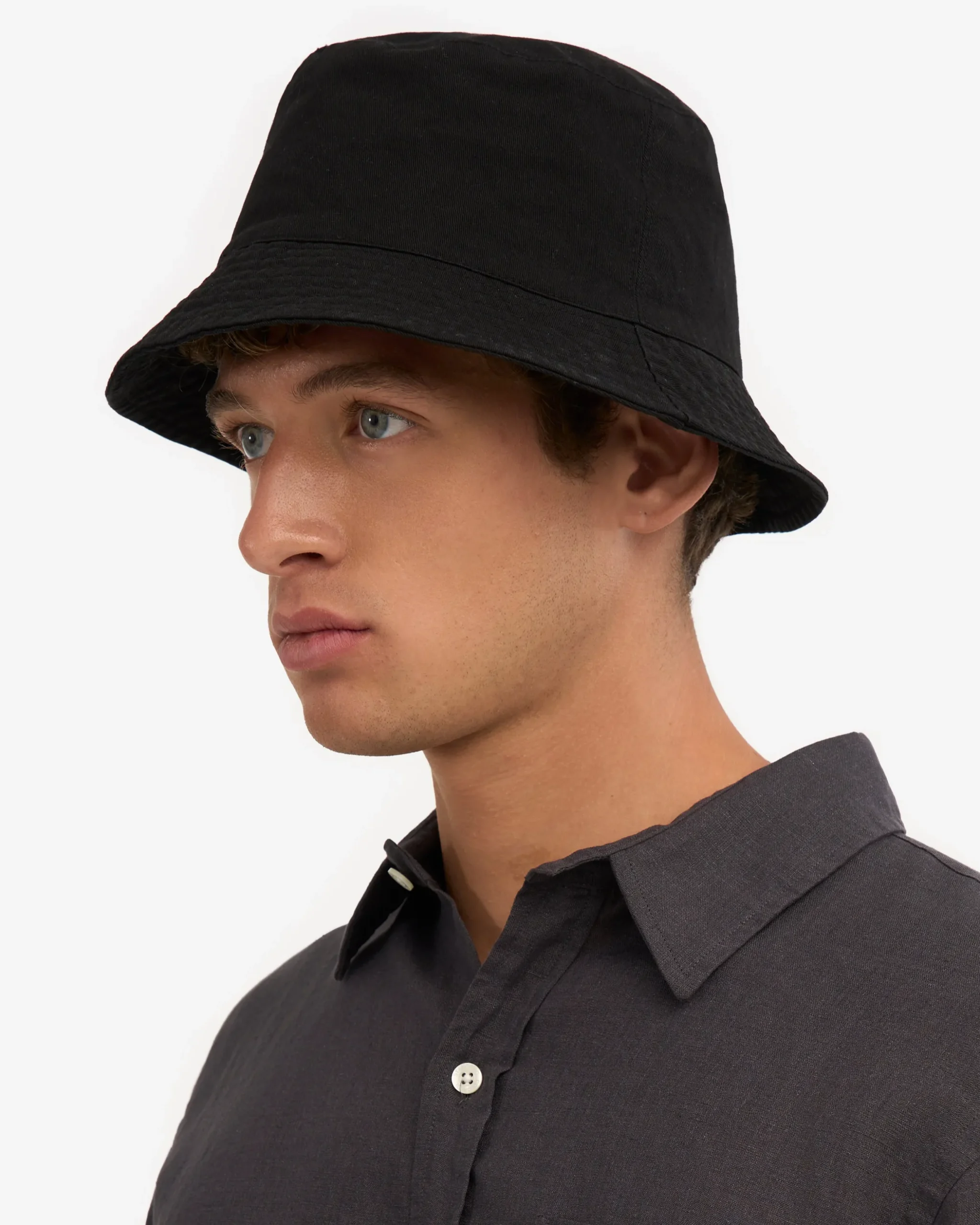 Organic Cotton Bucket Hat - Deep Black