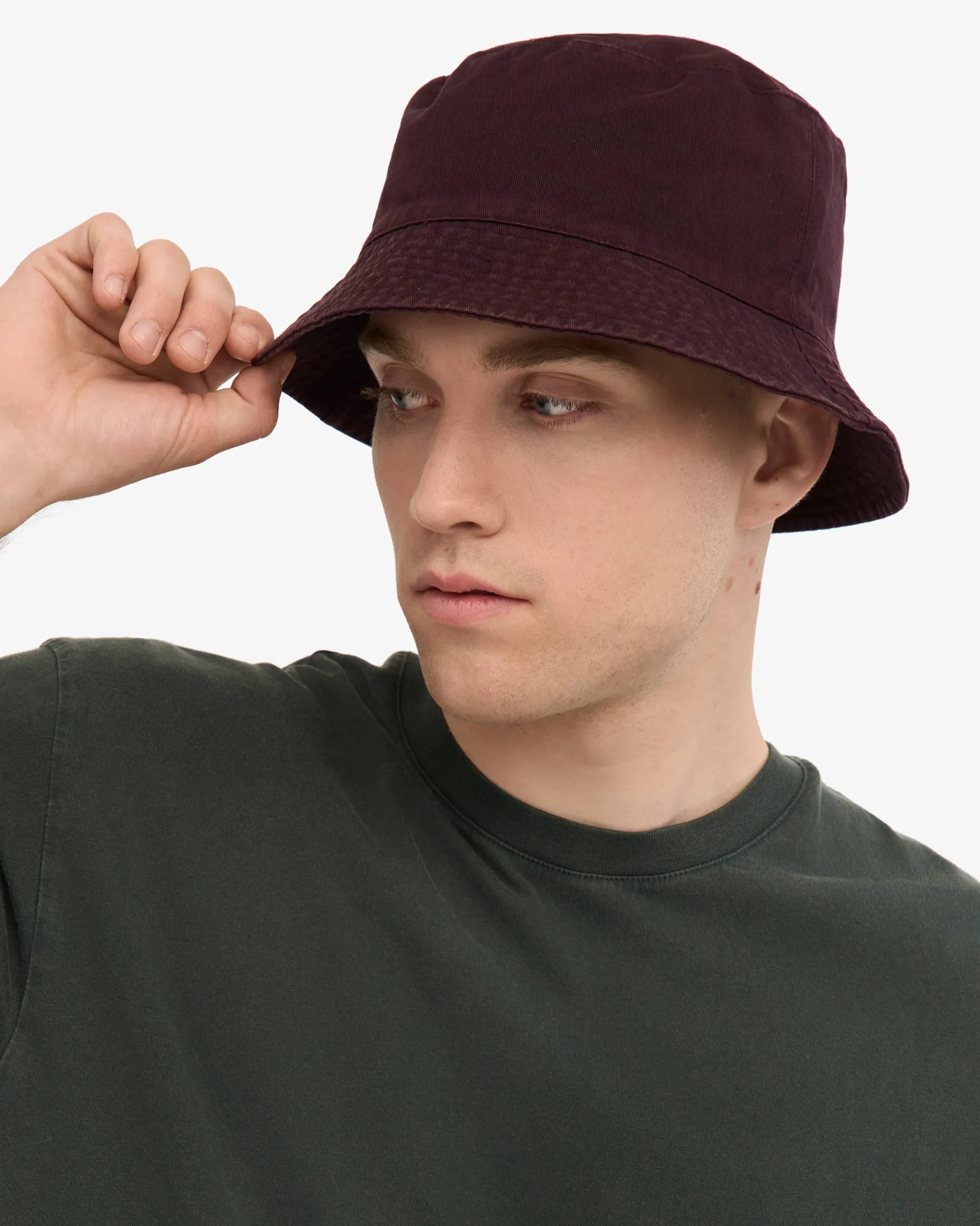 Organic Cotton Bucket Hat - Oxblood Red