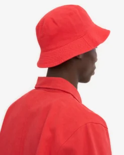 Organic Cotton Bucket Hat - Red Tangerine