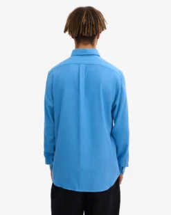 Organic Flannel Shirt - Pacific Blue