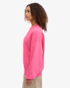 Organic Oversized Crew - Bubblegum Pink