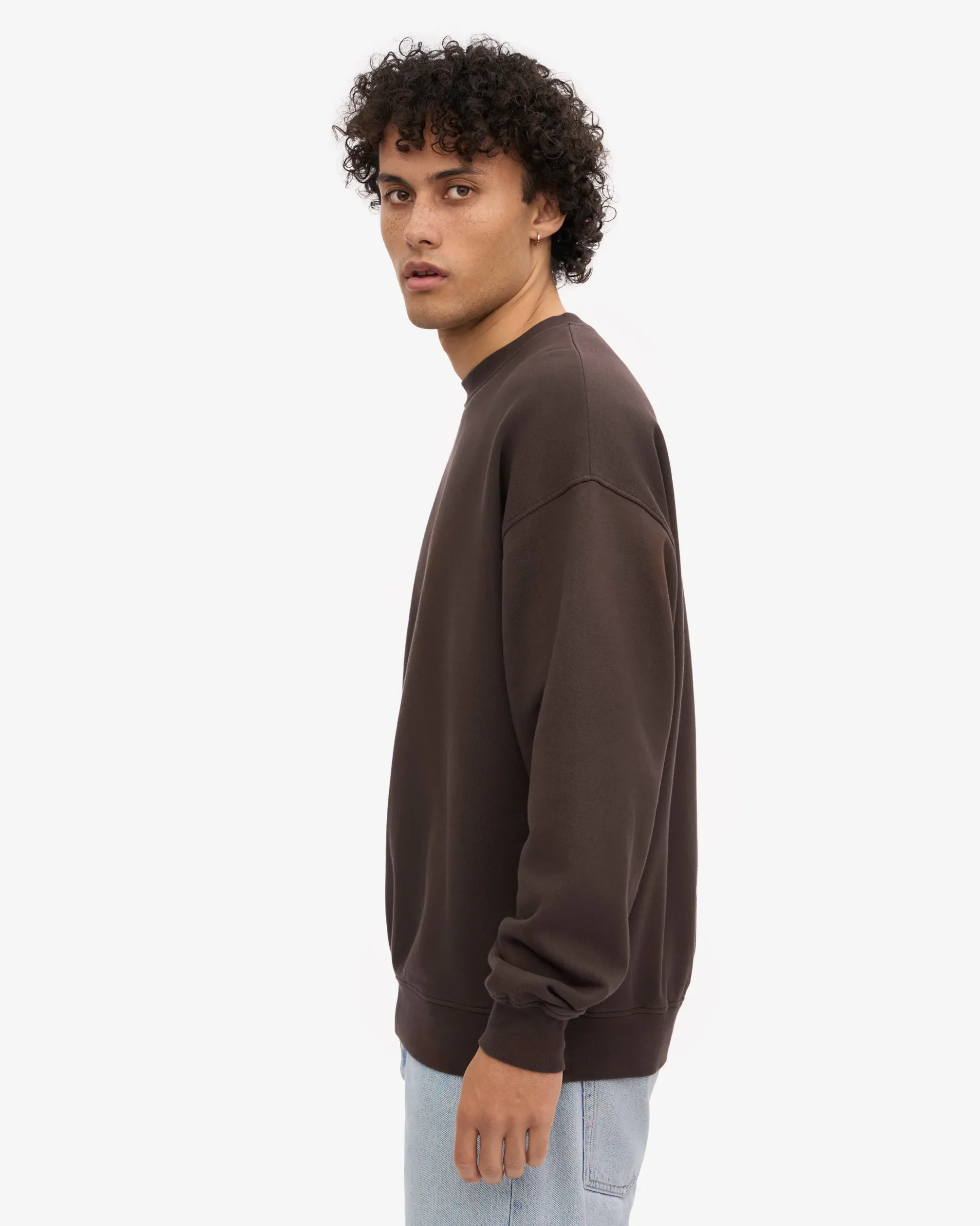 Organic Oversized Crew - Coffee Brown