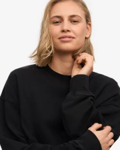 Organic Oversized Crew - Deep Black