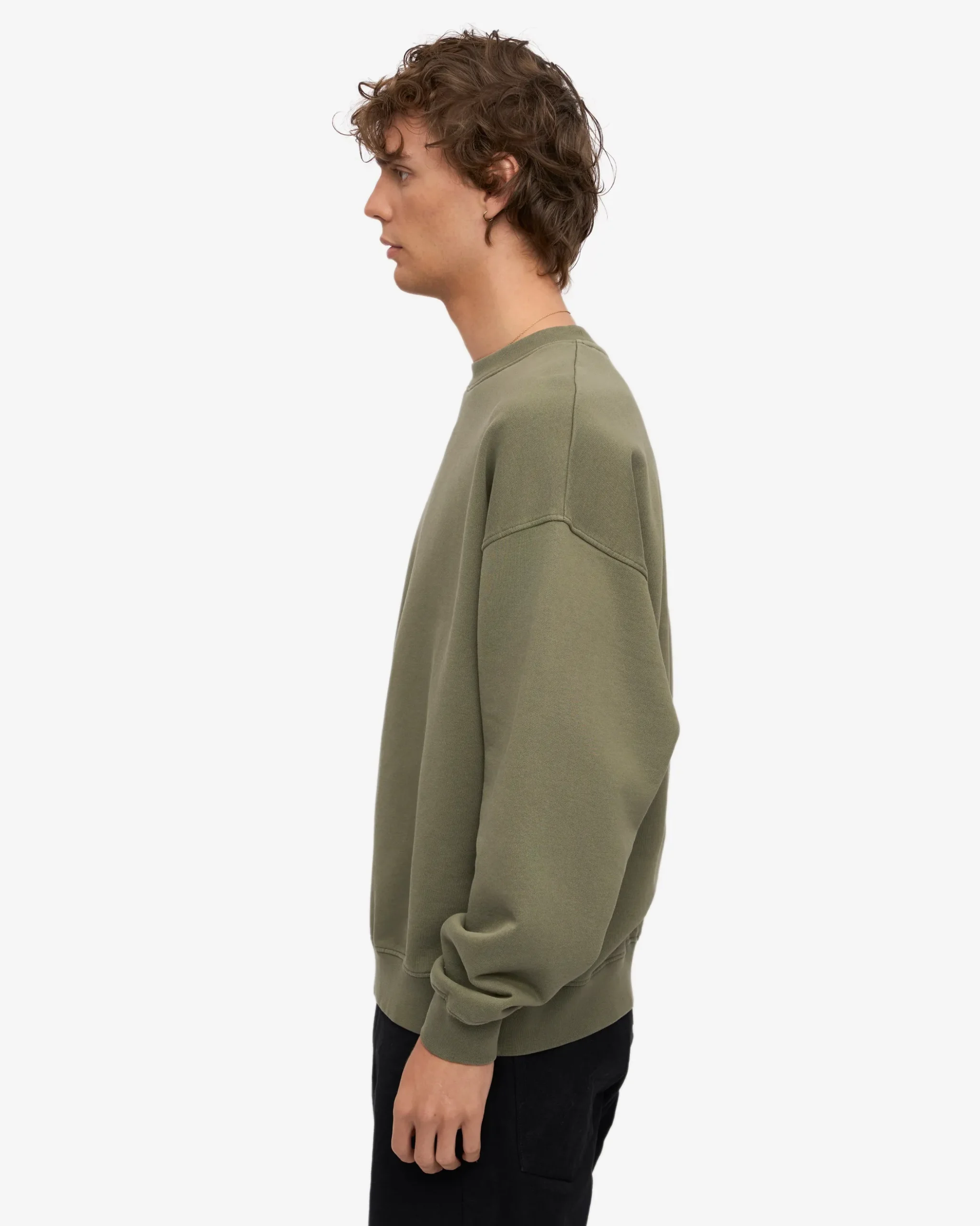 Organic Oversized Crew - Dusty Olive