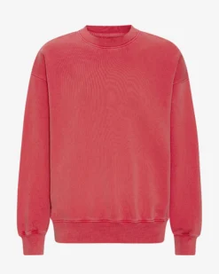 Organic Oversized Crew - Faded Red