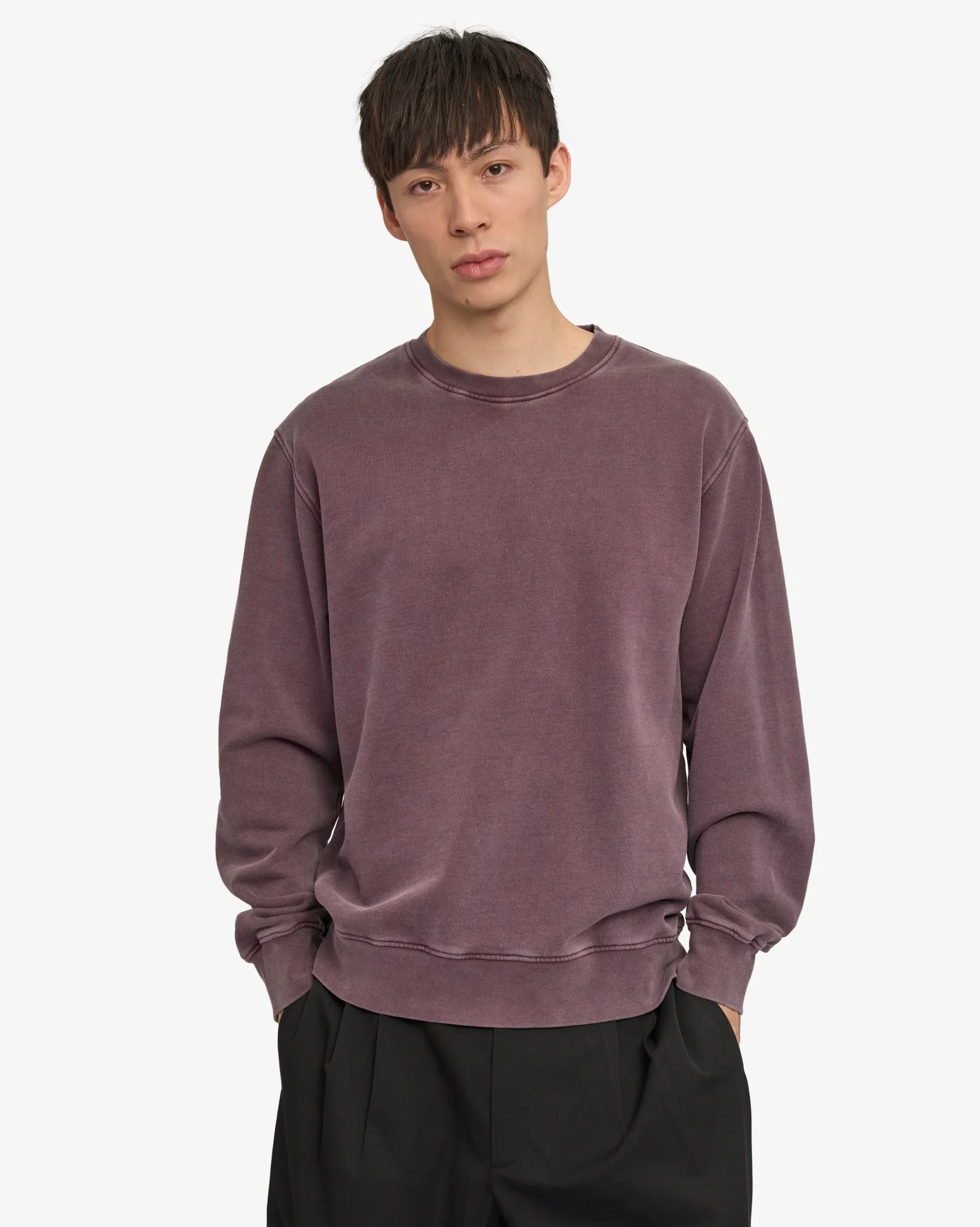 Organic Oversized Crew - Faded Grape