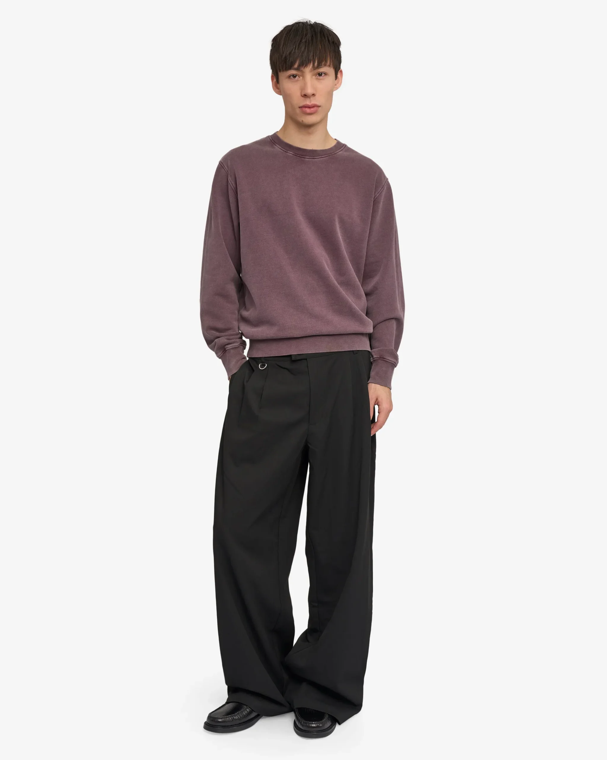Organic Oversized Crew - Faded Grape