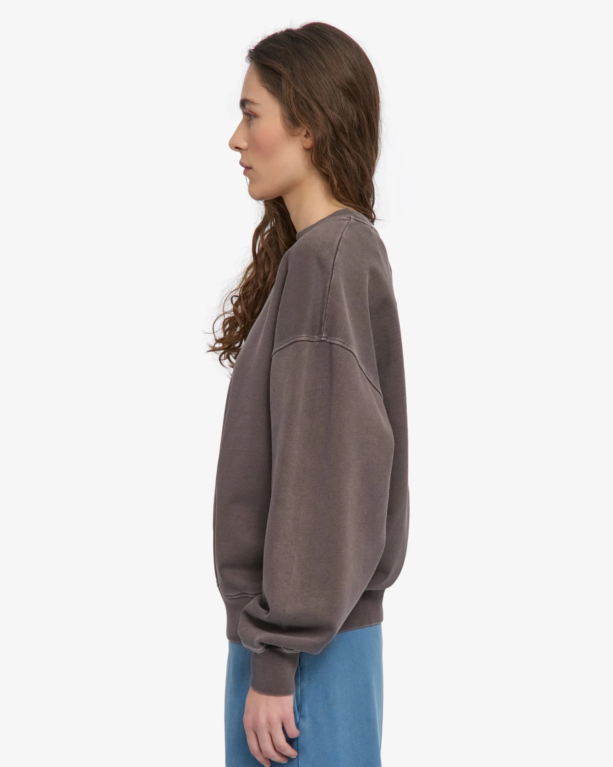Organic Oversized Crew - Faded Mud