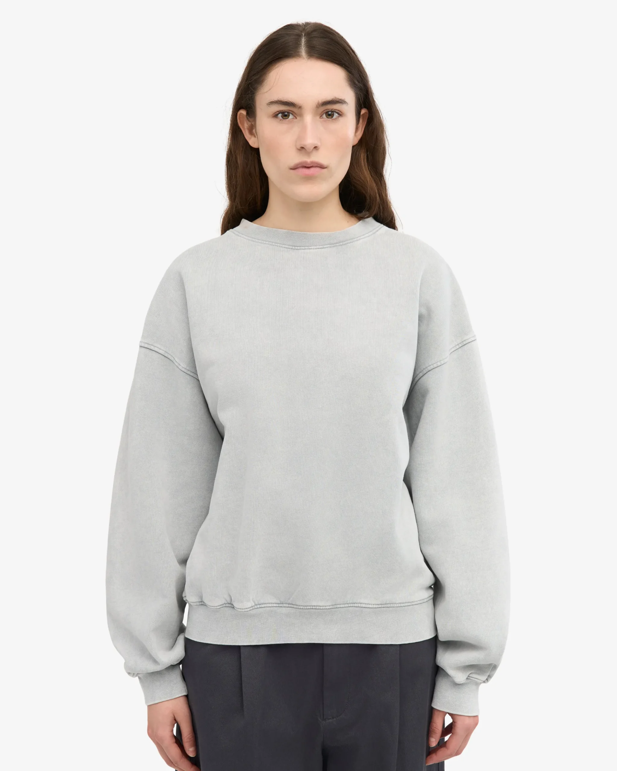 Organic Oversized Crew - Faded Grey