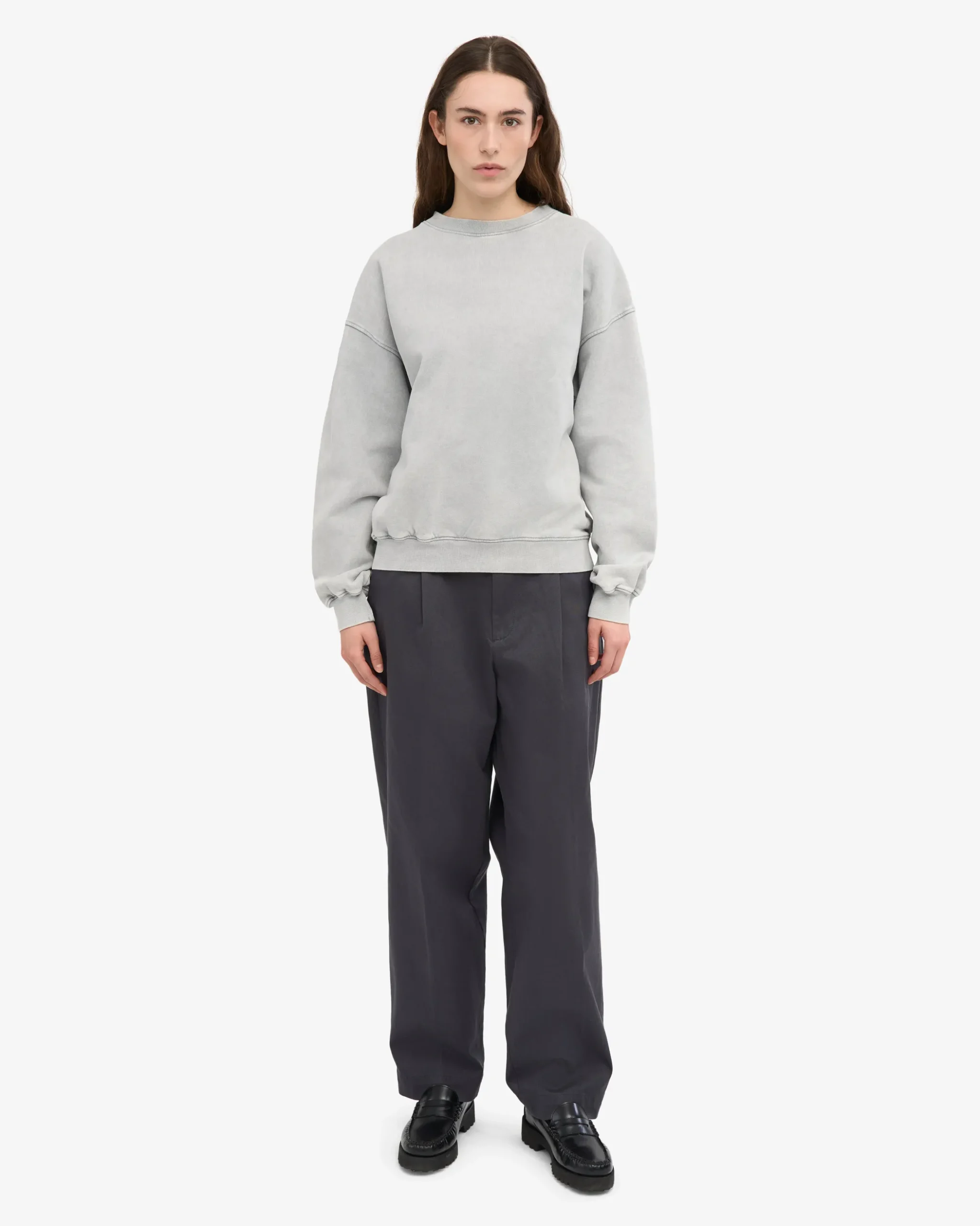 Organic Oversized Crew - Faded Grey