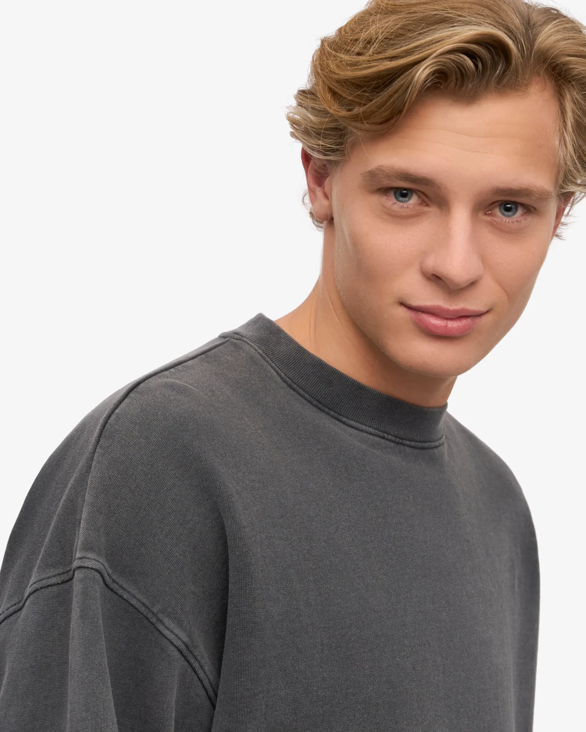 Organic Oversized Crew - Faded Black