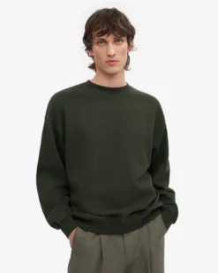 Organic Oversized Crew - Hunter Green