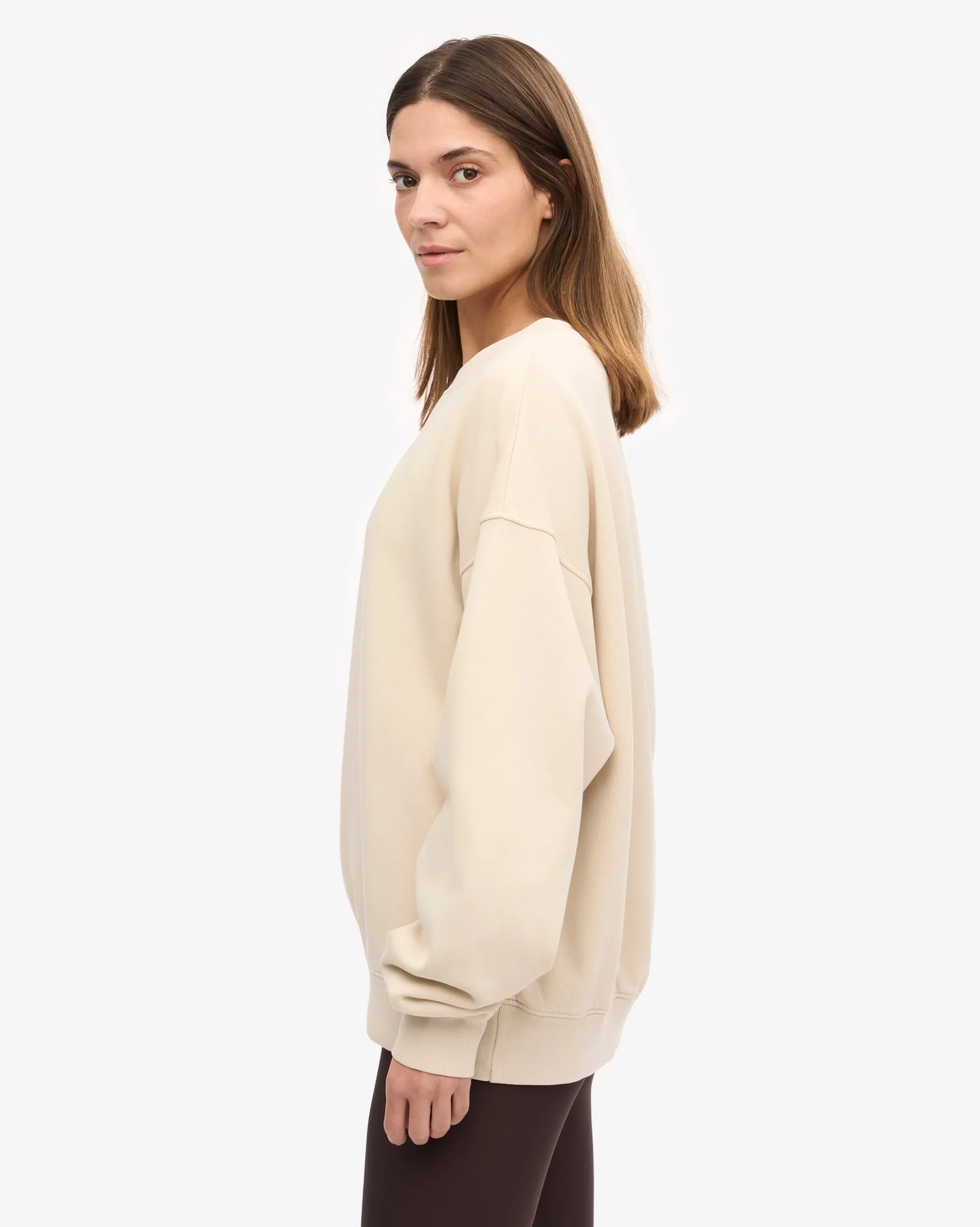 Organic Oversized Crew - Ivory White