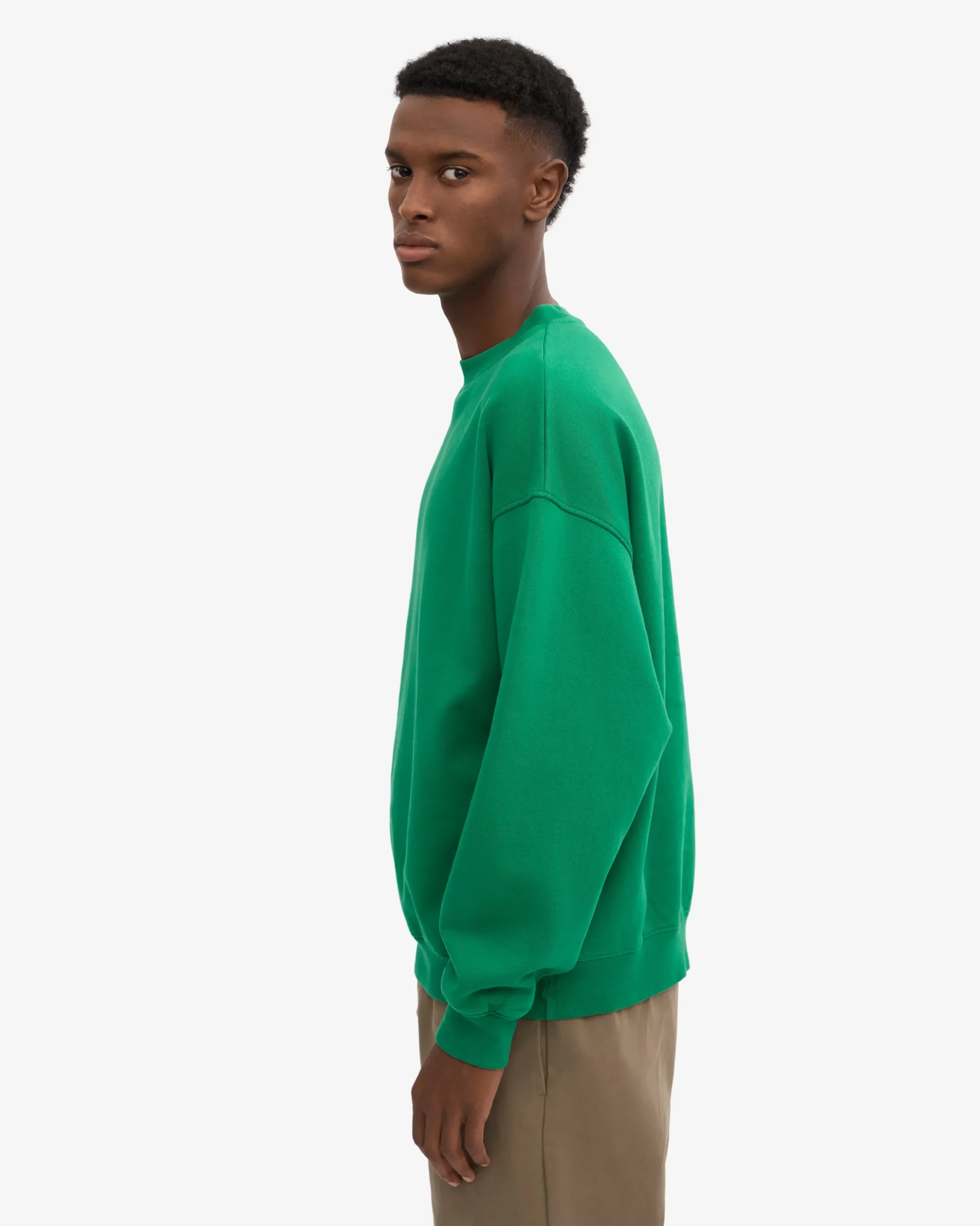 Organic Oversized Crew - Kelly Green