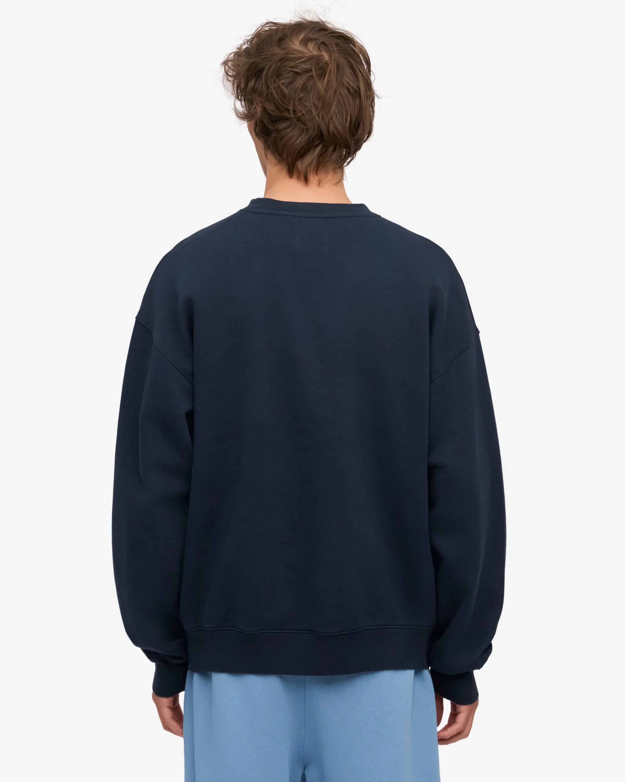 Organic Oversized Crew - Navy Blue