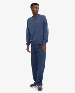 Organic Oversized Crew - Neptune Blue