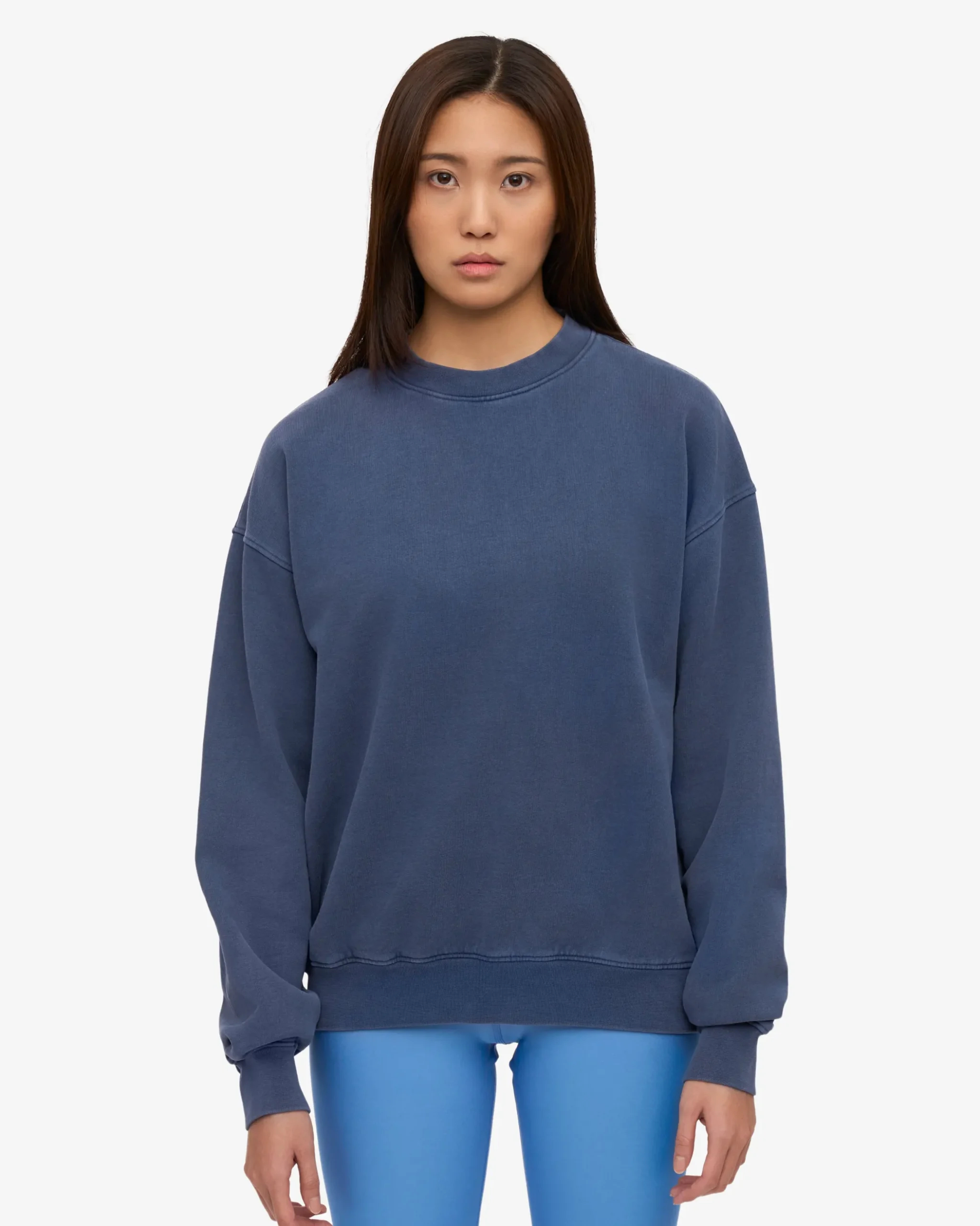 Organic Oversized Crew - Neptune Blue