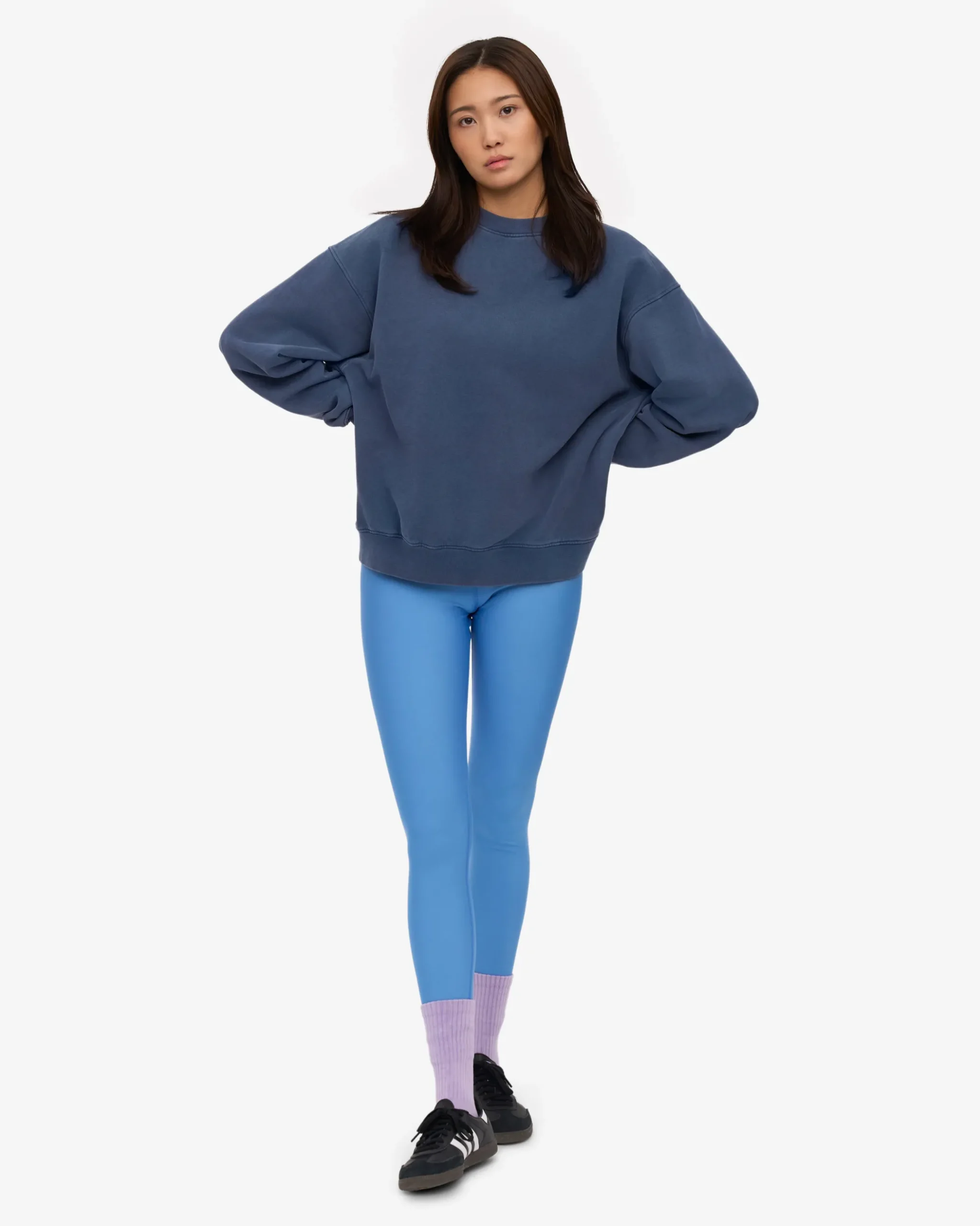 Organic Oversized Crew - Neptune Blue