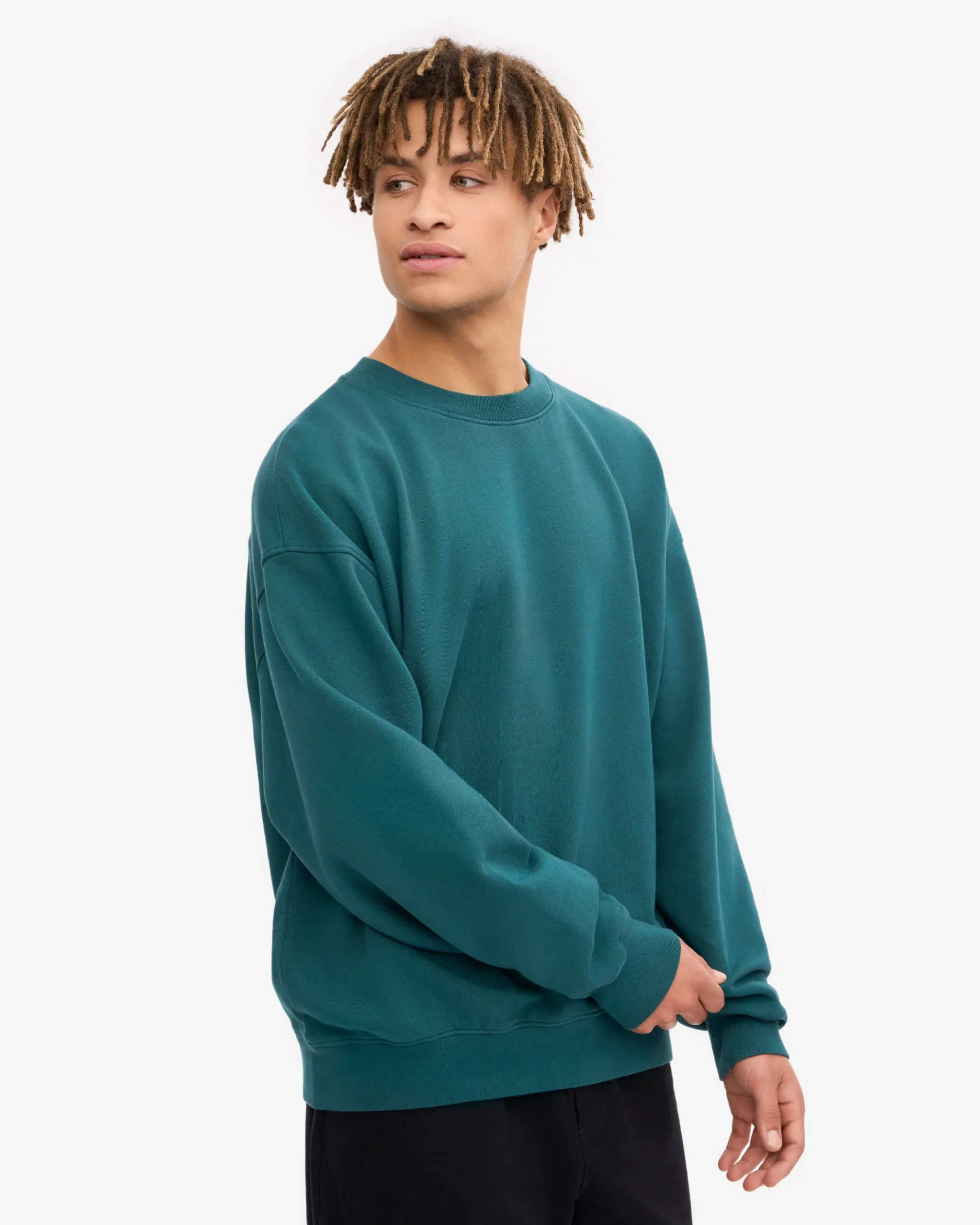 Organic Oversized Crew - Ocean Green