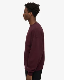 Organic Oversized Crew - Oxblood Red