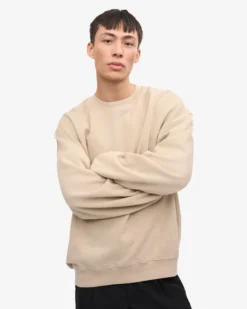 Organic Oversized Crew - Oyster Grey
