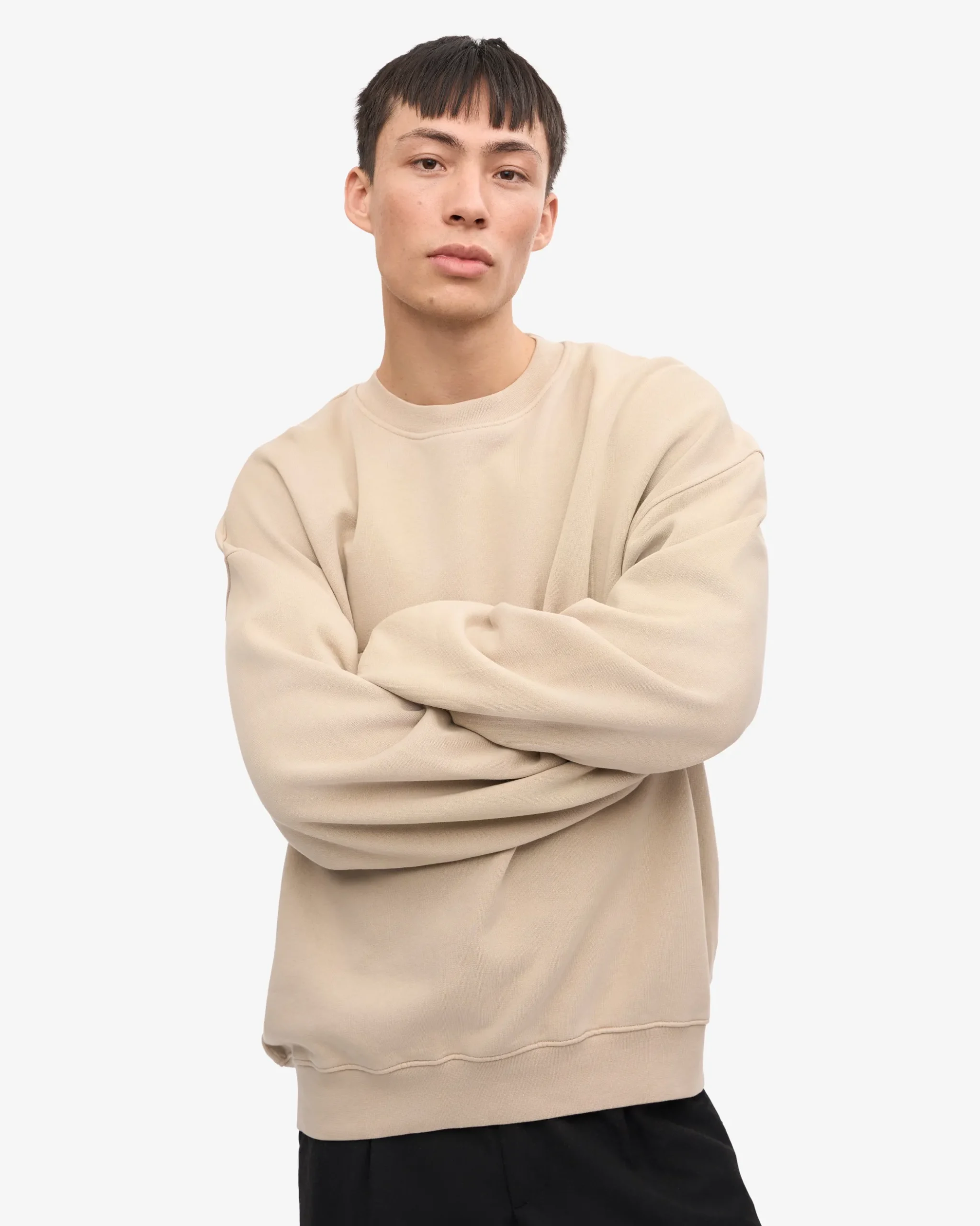 Organic Oversized Crew - Oyster Grey
