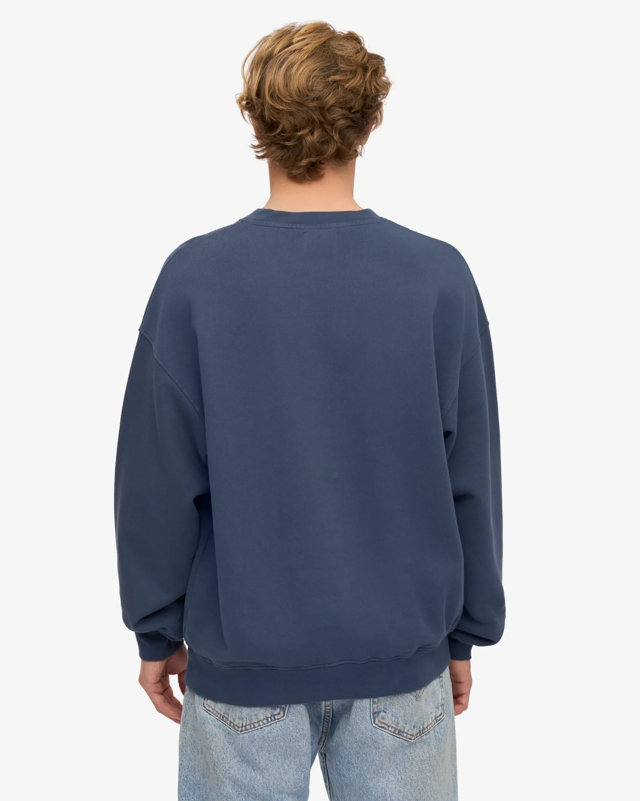 Organic Oversized Crew - Petrol Blue