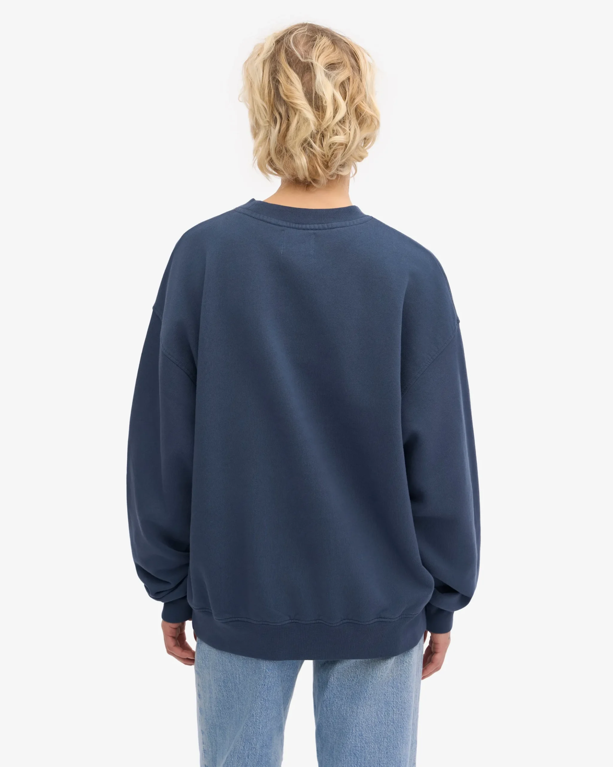 Organic Oversized Crew - Petrol Blue