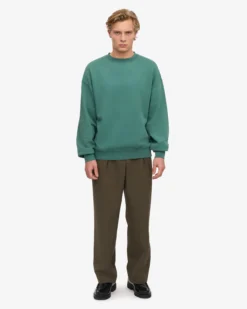 Organic Oversized Crew - Pine Green