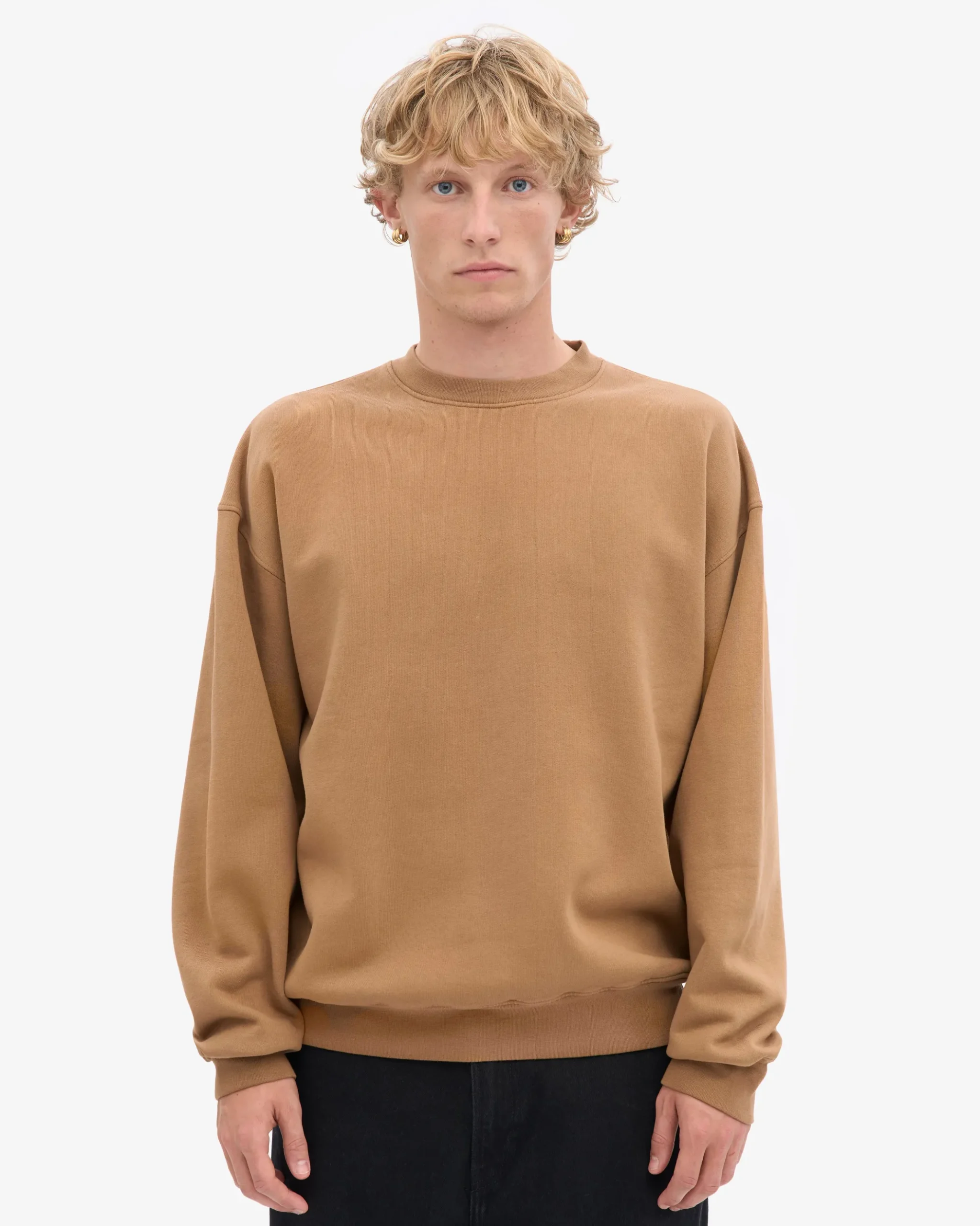 Organic Oversized Crew - Sahara Camel