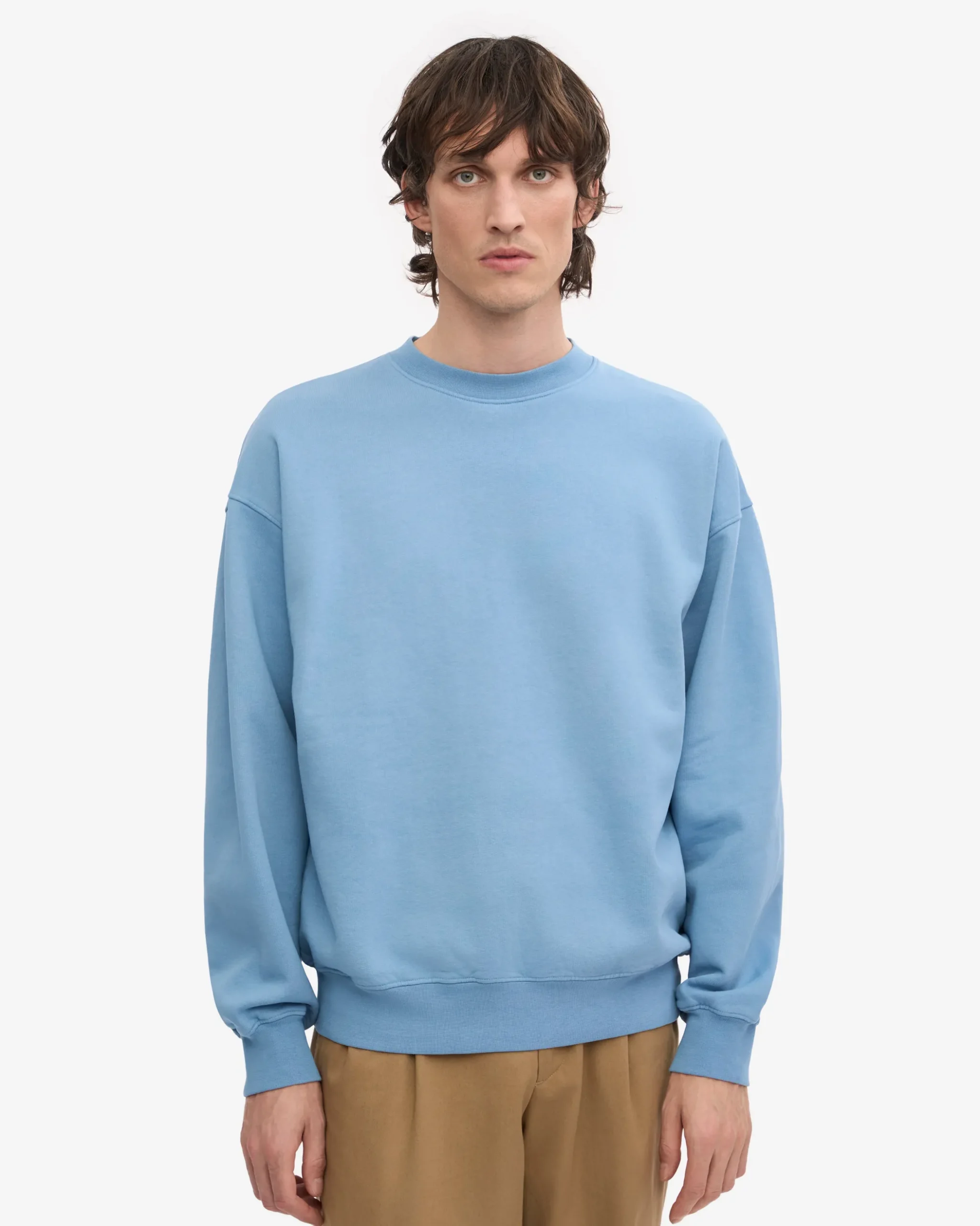 Organic Oversized Crew - Seaside Blue