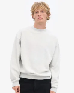 Organic Oversized Crew - Snow Melange