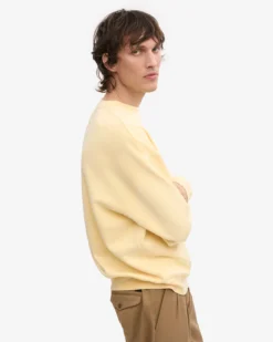 Organic Oversized Crew - Soft Yellow